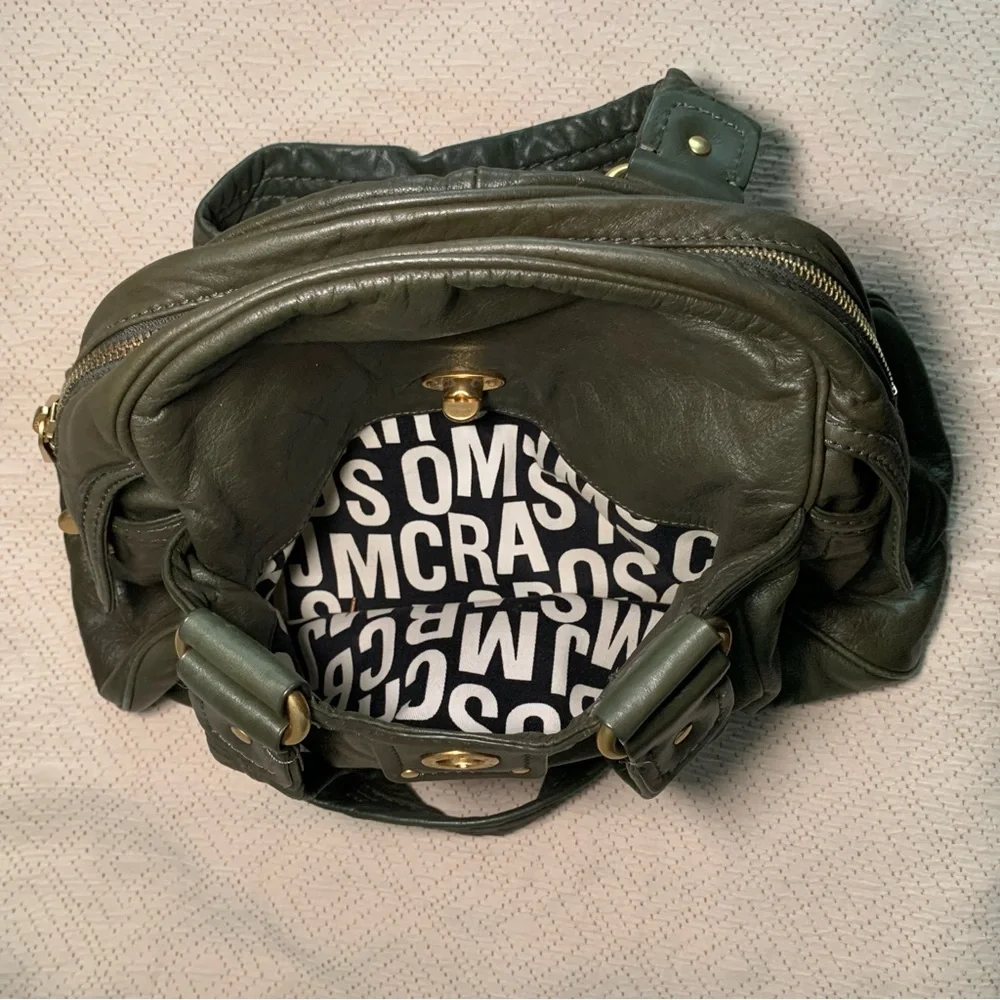 Marc By Marc Jacobs Green Satchel with Metallic Hardware - Picture 6 of 16